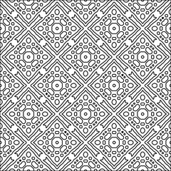 
Black lines on white background.
Wallpaper with figures from lines. Abstract wallpaper. Black  pattern for web page, textures, card, poster, fabric, textile. Monochrome design. 