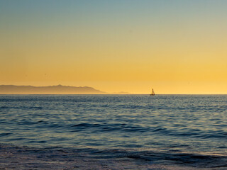 Beautiful Sunset Over the Pacific Ocean, Scenic Beach in California 05
