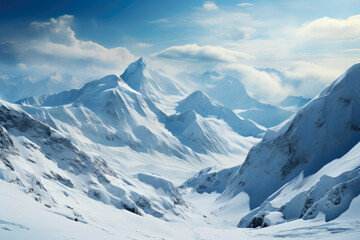 Obraz premium Frozen Majesty: Abstract Alpine Close-Up