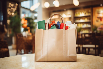Sustainable Shopping Recycling bags - Ai generated - Generative Ai	