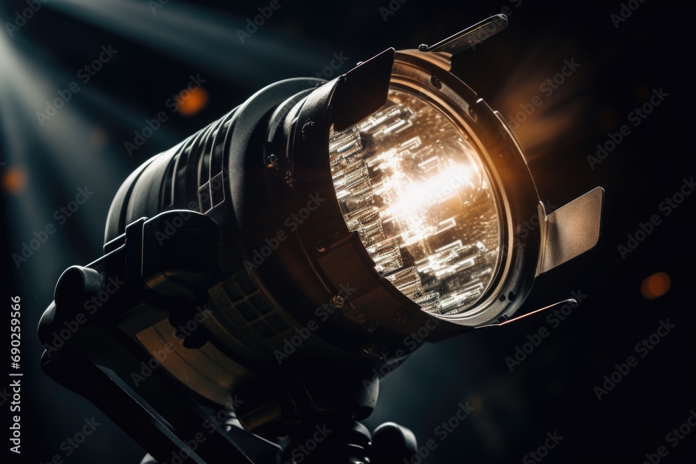 Aufkleber A close-up image of a light mounted on a tripod. This versatile picture can be used in various settings