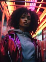 Black african american woman portrait, beautiful cute girl wallpaper background