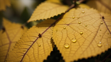 close up of autumn leaf enerated ai