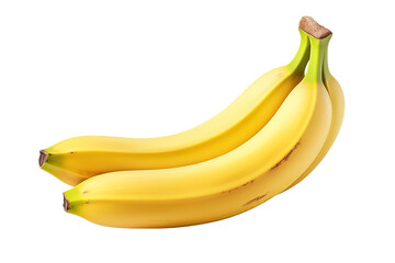 Banana bunch isolated on a Transparent background. Generative AI