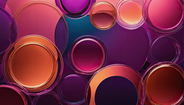 Background wallpaper featuring overlapping circles with a glassy