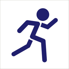 Fototapeta na wymiar Running man. simple icon. Vector.