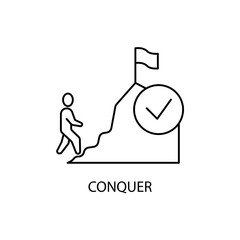 conquer concept line icon. Simple element illustration. conquer concept outline symbol design.