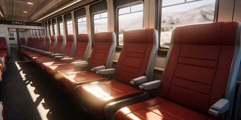 Obraz premium High-speed rail interior seats