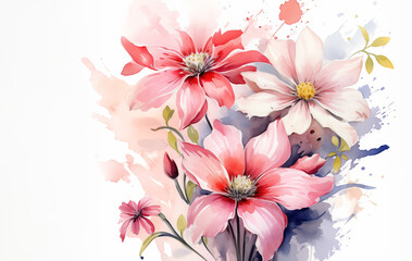 Water color flower patterns