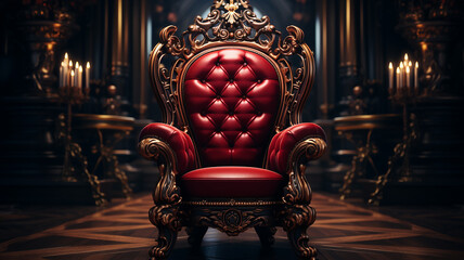 3d photo of a royal chair wallpaper made with generative AI