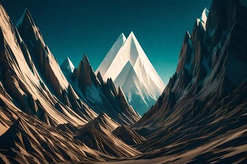 landscape in the mountains generated by AI technology