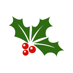 holly berries and leaves