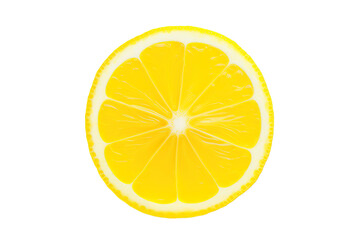 Juicy half of a lemon isolated on a Transparent background. Generative AI