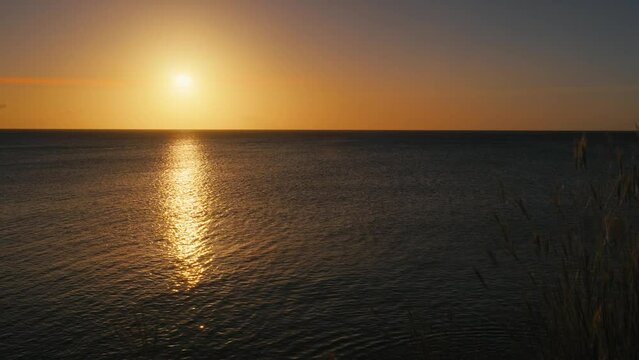 magnifique coucher de soleil mer