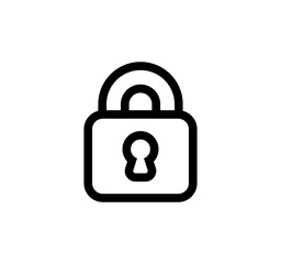 Lock icon. Vector padlock icon, simple illustration.