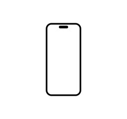 Phone icon. Simple vector smartphone line icon, illustration.