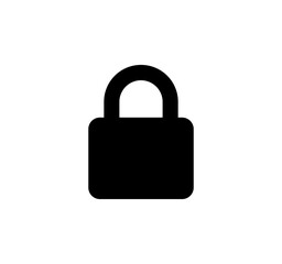 Lock icon. Vector padlock icon, simple illustration.