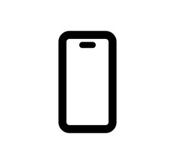 Phone icon. Simple vector smartphone line icon, illustration.