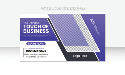 Colorful web banner design template, Modern abstract background web banner design.