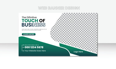 Corporate business promotion and creative web banner template.