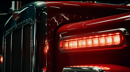 Semi truck wallpaper closeup retro poster illustration 