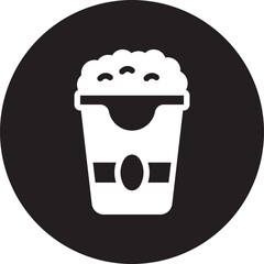 popcorn glyph icon