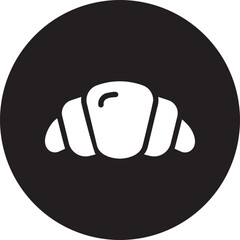 croissant glyph icon