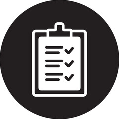 check list glyph icon