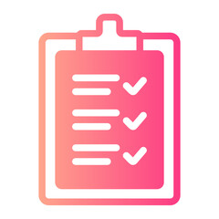 check list gradient icon