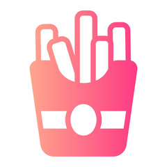 french fries gradient icon