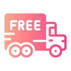 free delivery gradient icon