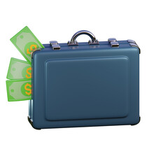 income illustration work bag with money