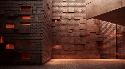 a background of carefully laid bricks, their earthy tones and precise alignment evoking a sense of order and stability in architectural design.
