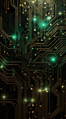 Futuristic Connectivity: A mesmerizing circuit board technology background, where intricate pathways of innovation converge in a symphony of electronic brilliance