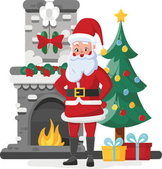 santa claus with gifts