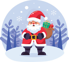 santa claus with a bag