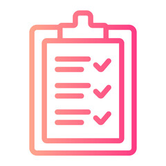check list gradient icon