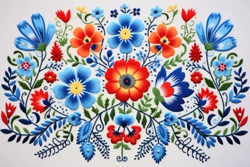 Foto op Plexiglas Hungarian vintage embroidery © Pixel Alchemy