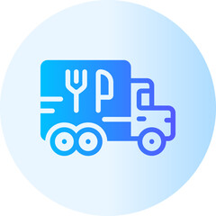 food delivery gradient icon
