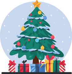 Christmas tree with more gifts