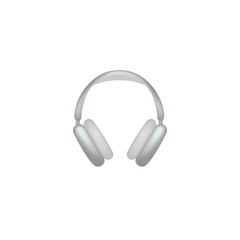 Grey headphones. Realistic 3d headphones. Vector