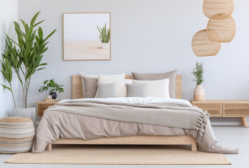 Scandinavian modern style interior design of bedroom