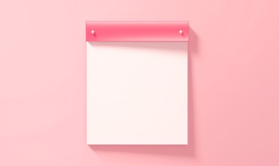 flat illustration pink single post-it 