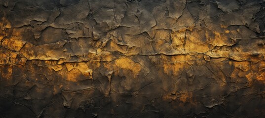 concrete black background & burned paint effect horizontal background. cracked grunge rusty concrete stone wall with , Abstract cracks texture