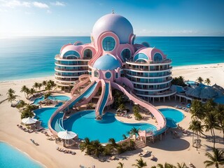 a seaside resort designed to look like a giant octopus