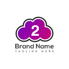 Abstract 2 letter modern initial logo design	