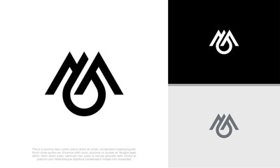 Initials M logo design. Initial Letter Logo.