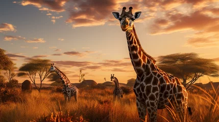 Foto op Aluminium giraffe in the savannah © Muhammad