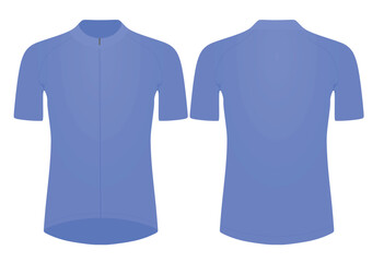 Blue  cycling jersey. vector illustration