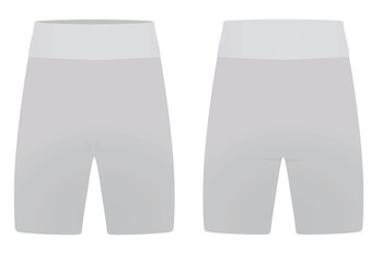 Grey woman cycling shorts. vector illustration
